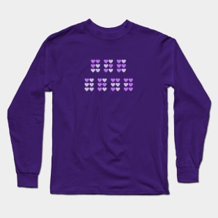 For ARMY Braille Purple Hearts (The Astronaut by Jin of BTS) Long Sleeve T-Shirt